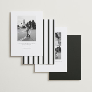 This is a pearl save the date with standard by Mellary Bitner called cover shot printing on recycled smooth signature in standard
