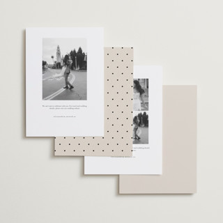 This is a linen save the date with standard by Kercia Jane called written in love printing on recycled smooth signature in standard