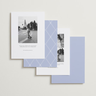 This is a something blue save the date with standard by Erin L. Wilson called tillie printing on recycled smooth signature in standard