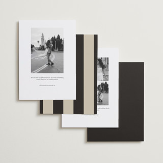 This is a snow save the date with standard by Lucrecia Caporale called simple amore printing on recycled smooth signature in standard