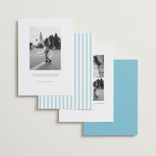 This is a ocean save the date with standard by Megan Davis called proper printing on recycled smooth signature in standard