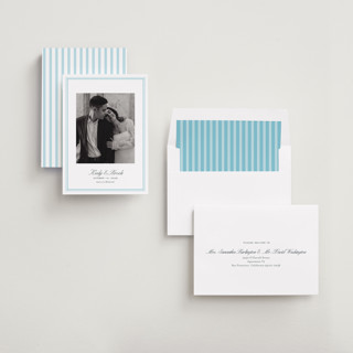 This is a ocean save the date with standard by Megan Davis called proper printing on recycled smooth signature in standard