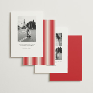 This is a cherry save the date with standard by Megan Davis called croquet printing on signature in standard