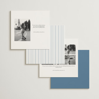 This is a ocean save the date with standard by Kelly Schmidt called chic script printing on signature in square