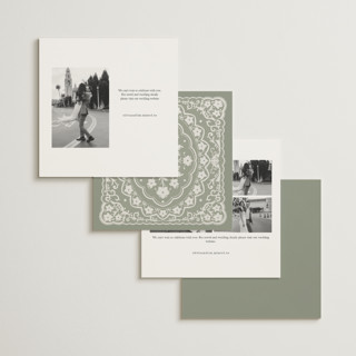 This is a sage save the date with standard by Zove Ahhh called written in romance printing on signature in standard