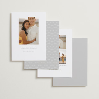 This is a bianco save the date with standard by Pati Cascino called toulon printing on recycled smooth signature in standard