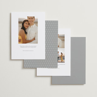 This is a powder save the date with standard by Carolyn MacLaren called together forever printing on recycled smooth signature in standard