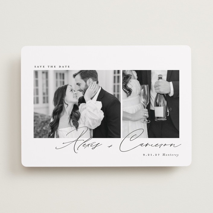 Simple Two Save The Date Cards by Emily Betts Minted