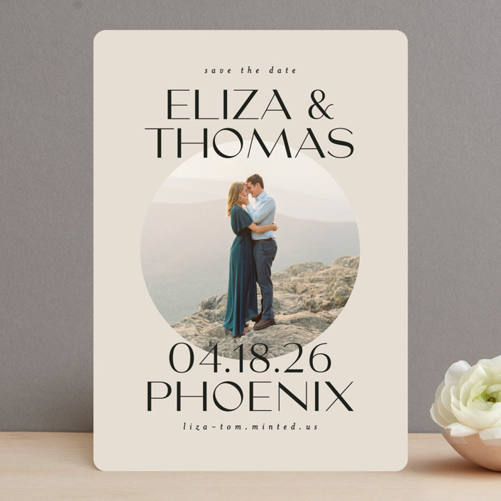 Bold Circle Save The Date Cards by Jessica Corliss Minted