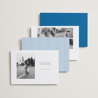 This is a lake save the date with standard by Robert and Stella called opening credits printing on recycled smooth signature in standard