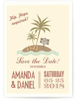 Flip Flops Required Save The Date Cards