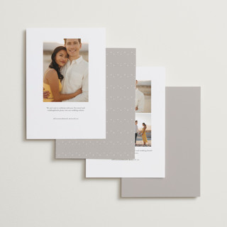This is a pearl save the date with standard by Lea Delaveris called lovely day printing on recycled smooth signature in standard