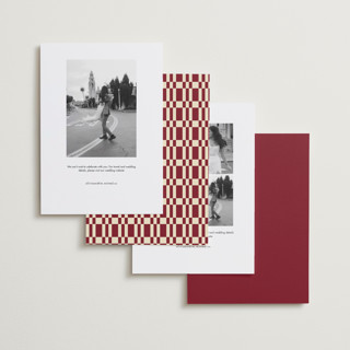 This is a campari save the date with standard by Susan Zinader called cocktail hour printing on recycled smooth signature in standard