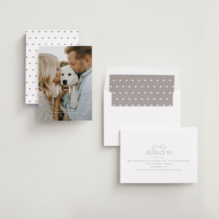 This is a quartz save the date with standard by Kristie Kern called bella printing on recycled smooth signature in standard