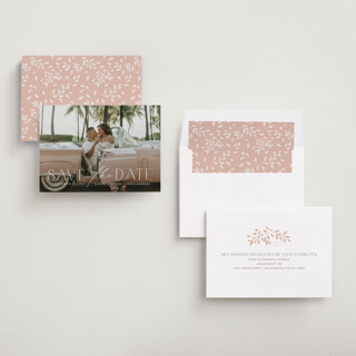 This is a snow save the date with standard by Yaling Hou Suzuki called a fun ride printing on recycled smooth signature in standard