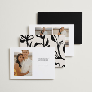 This is a tuxedo save the date with standard by Inkblot Design called borough printing on recycled smooth signature in standard