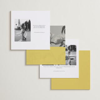 This is a island citrus save the date with standard by Morgan Kendall called bloom printing on recycled smooth signature in standard