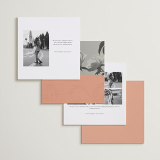 This is a poppy save the date with standard by Morgan Kendall called bloom printing on recycled smooth signature in standard