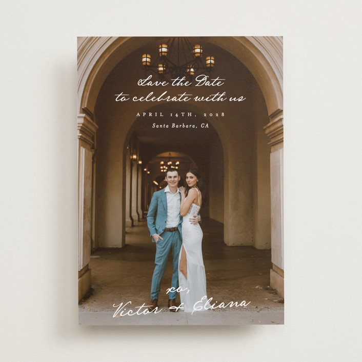 "Celebration XO" - Save The Date Cards in Ivory by Alethea and Ruth.