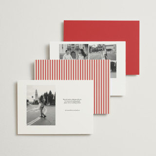 This is a tomato save the date with standard by Megan Davis called aperitif printing on signature in standard