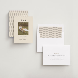 This is a ecru save the date with standard by AK Graphics called marmont printing on recycled smooth signature in standard