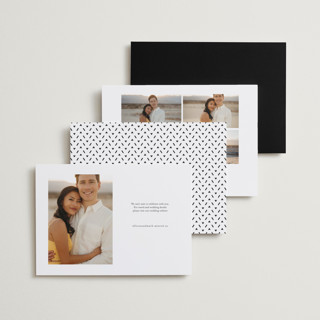 This is a sugar save the date with standard by Jessica Williams called casual elegance printing on recycled smooth signature in standard