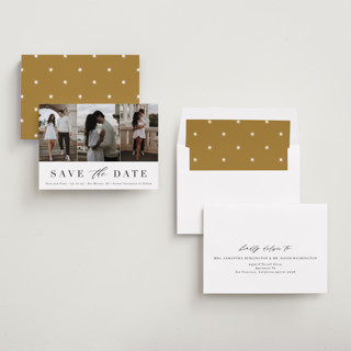 This is a eclipse save the date with standard by Andrea Cernin called minimal elegance printing on recycled smooth signature in standard