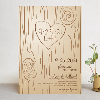 Fall Carving Save the Date Cards