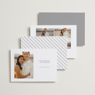 This is a sugar save the date with standard by Jessica Williams called tranquil printing on recycled smooth signature in standard