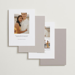 This is a clay save the date with standard by Olivia Kanaley Inman called hayworth printing on recycled smooth signature in standard