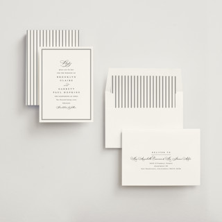 This is a noir save the date with standard by Amy Kross called overlapping printing on signature in standard