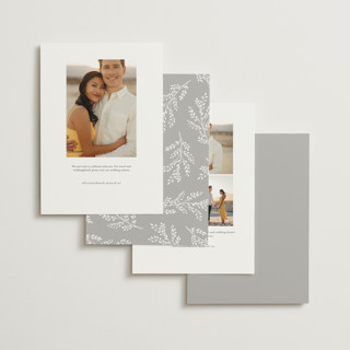 This is a snow save the date with standard by Hooray Creative called everly printing on signature in standard