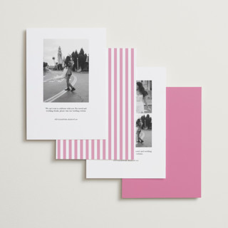This is a peony save the date with standard by Morgan Kendall called bubblegum printing on recycled smooth signature in standard