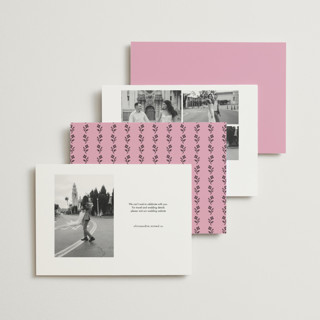 This is a bubblegum save the date with standard by Kelly Watkins called avery printing on signature in standard
