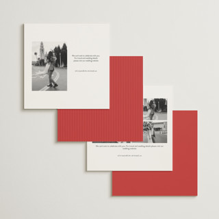 This is a vermillion save the date with standard by Ani Somi called parfum printing on signature in standard