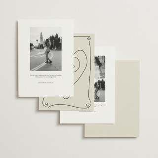 This is a ink save the date with standard by Kelly Watkins called hand-drawn hearts printing on signature in standard