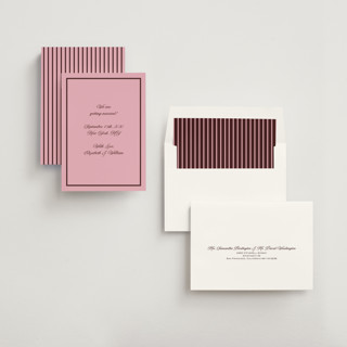 This is a pink moon save the date with standard by Helena Vitto called angelene printing on signature in standard