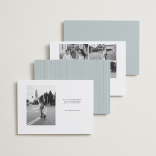 This is a sky save the date with standard by Ana de Sousa called romantic elegance printing on recycled smooth signature in standard