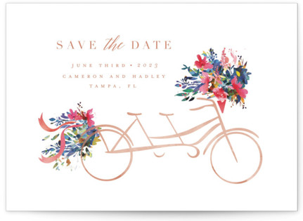 photo of Bicycle For Two Save The Date Cards