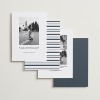 This is a night save the date with standard by Maja Cunningham called classic timeless printing on recycled smooth signature in standard