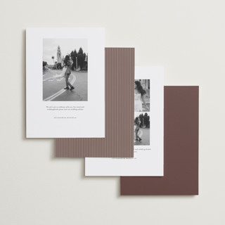 This is a maroon save the date with standard by Pati Cascino called sienna printing on recycled smooth signature in standard