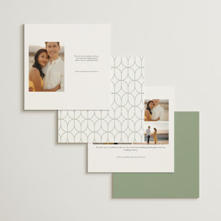 This is a leaf save the date with standard by Kristie Kern called elan printing on signature in square