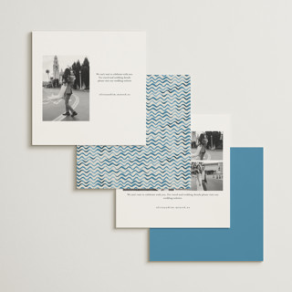 This is a ocean save the date with standard by Pati Cascino called puglia printing on signature in square