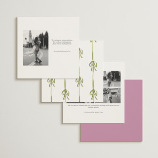 This is a deep blush save the date with standard by Pati Cascino called barolo printing on signature in standard