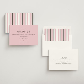 This is a peony save the date with standard by Megan Davis called nola printing on signature in standard