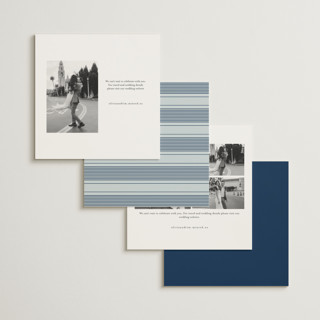 This is a sky save the date with standard by Kelly Schmidt called landscape script printing on signature in standard