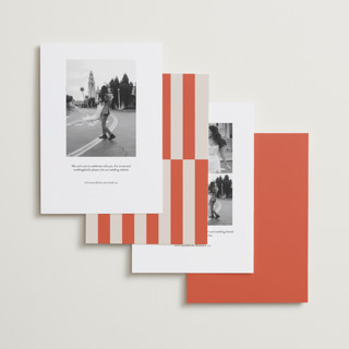 This is a sunset save the date with standard by Rachel Cassel called poster printing on recycled smooth signature in standard