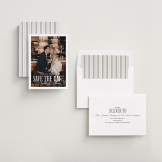 This is a milan save the date with standard by chocomocacino called kroštule printing on recycled smooth signature in standard
