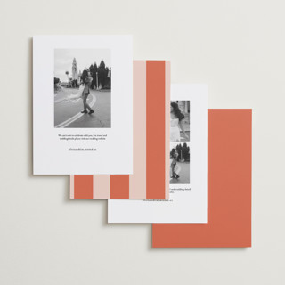 This is a grapefruit save the date with standard by Megan Davis called aperitivo printing on recycled smooth signature in standard