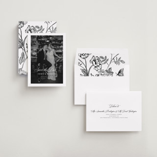 This is a ivory save the date with standard by Benita Crandall called the classic printing on recycled smooth signature in standard